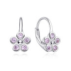 Strieborné dievčenské náušnice kvietky