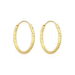 Pozlátené strieborné náušnice kruhy 18 mm