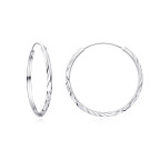 Strieborné náušnice kruhy 35 mm