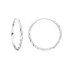 Strieborné náušnice kruhy 35 mm