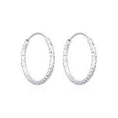Strieborné náušnice kruhy 14 mm