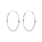 Strieborné náušnice kruhy 35 mm