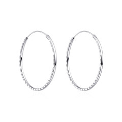 Strieborné náušnice kruhy 35 mm