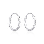 Strieborné náušnice kruhy 12 mm