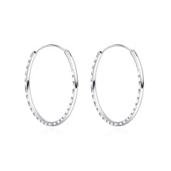 Strieborné náušnice kruhy 30 mm