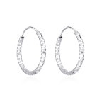 Strieborné náušnice kruhy 18 mm