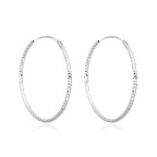Strieborné náušnice kruhy 40 mm