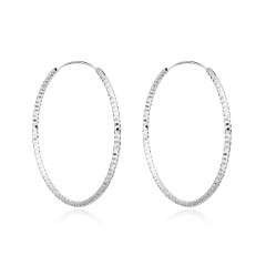 Strieborné náušnice kruhy 40 mm