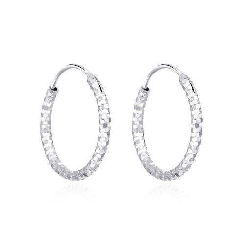 Strieborné náušnice kruhy 16 mm