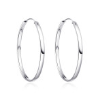 Strieborné náušnice kruhy 40 mm