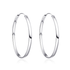 Strieborné náušnice kruhy 40 mm