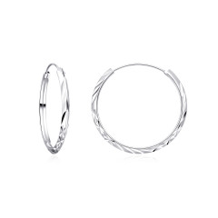 Strieborné náušnice kruhy 30 mm