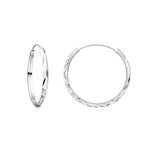 Strieborné náušnice kruhy 30 mm