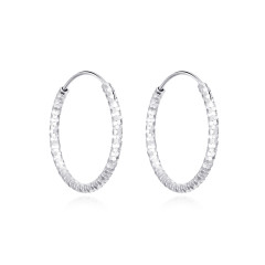 Strieborné náušnice kruhy 25 mm