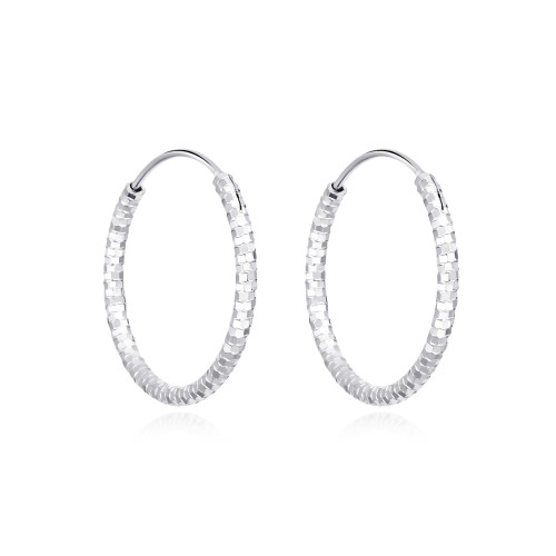 Strieborné náušnice kruhy 25 mm