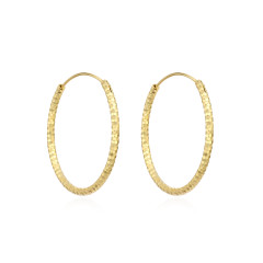 Pozlátené strieborné náušnice kruhy 30 mm