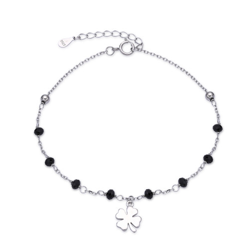 Strieborný náramok štvorlístok