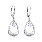 Visiace náušnice so zirkónmi