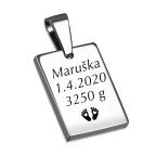 Personalizovaný oceľový prívesok s rytinou