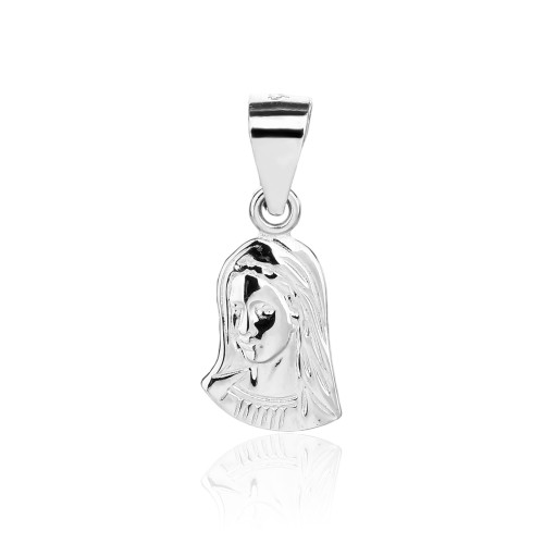 Strieborný prívesok madailón Madonka