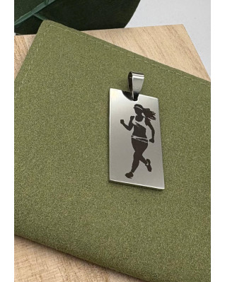 Oceľový prívesok - doštička 20 x 37 mm