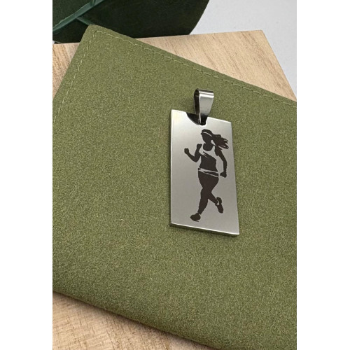 Oceľový prívesok - doštička 20 x 37 mm