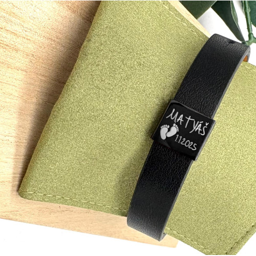 Personalizovaný pánsky kožený náramok