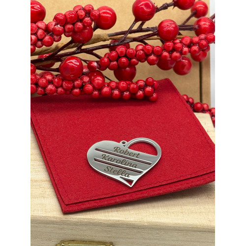 Personalizovaný oceľový prívesok srdiečko