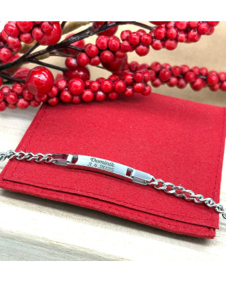 Pánsky personalizovaný oceľový náramok s doštičkou