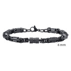 Pánsky čierny oceľový náramok