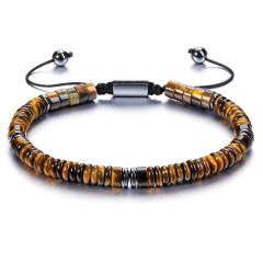 Pánsky korálkový náramok tigrie oko