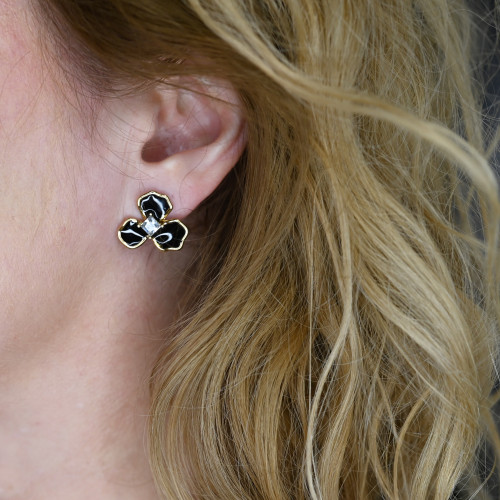 Oceľové náušnice so smaltovaným povrchom