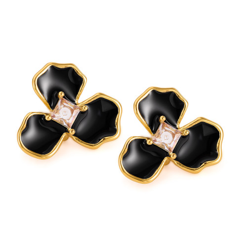 Oceľové náušnice so smaltovaným povrchom