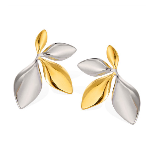 Oceľové náušnice lístky