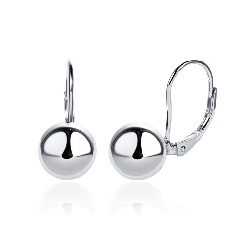 Strieborné náušnice guličky 9mm
