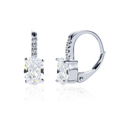 Strieborné náušnice s čírymi zirkónmi