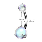 Piercing do pupku mesačný kameň - TITAN