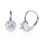 Strieborné náušnice s čírymi zirkónmi