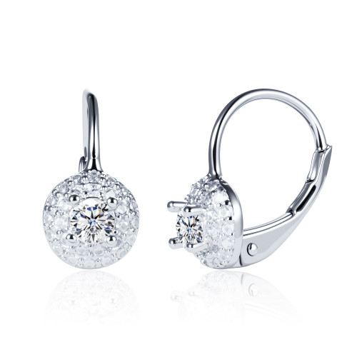 Strieborné náušnice s čírymi zirkónmi