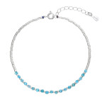 Strieborný náramok s apatitmi