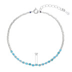 Strieborný náramok s apatitmi