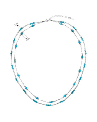 Strieborný náhrdelník s apatitmi