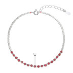 Strieborný náramok s granátmi