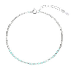 Strieborný náramok s amazonitmi