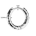 Oceľové náušnice kruhy 15 mm