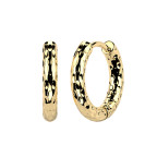 Pozlátené oceľové náušnice kruhy 15 mm