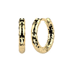 Pozlátené oceľové náušnice kruhy 15 mm