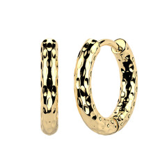 Pozlátené oceľové náušnice kruhy 17 mm