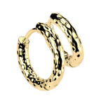 Pozlátené oceľové náušnice kruhy 17 mm