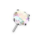 Kamienok k PUSH IN piercing do nosa TITAN, AB zirkón